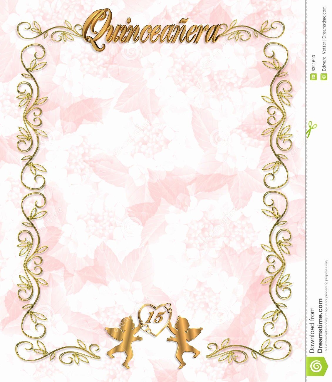 Blank Free Printable Quinceanera Invitation Templates