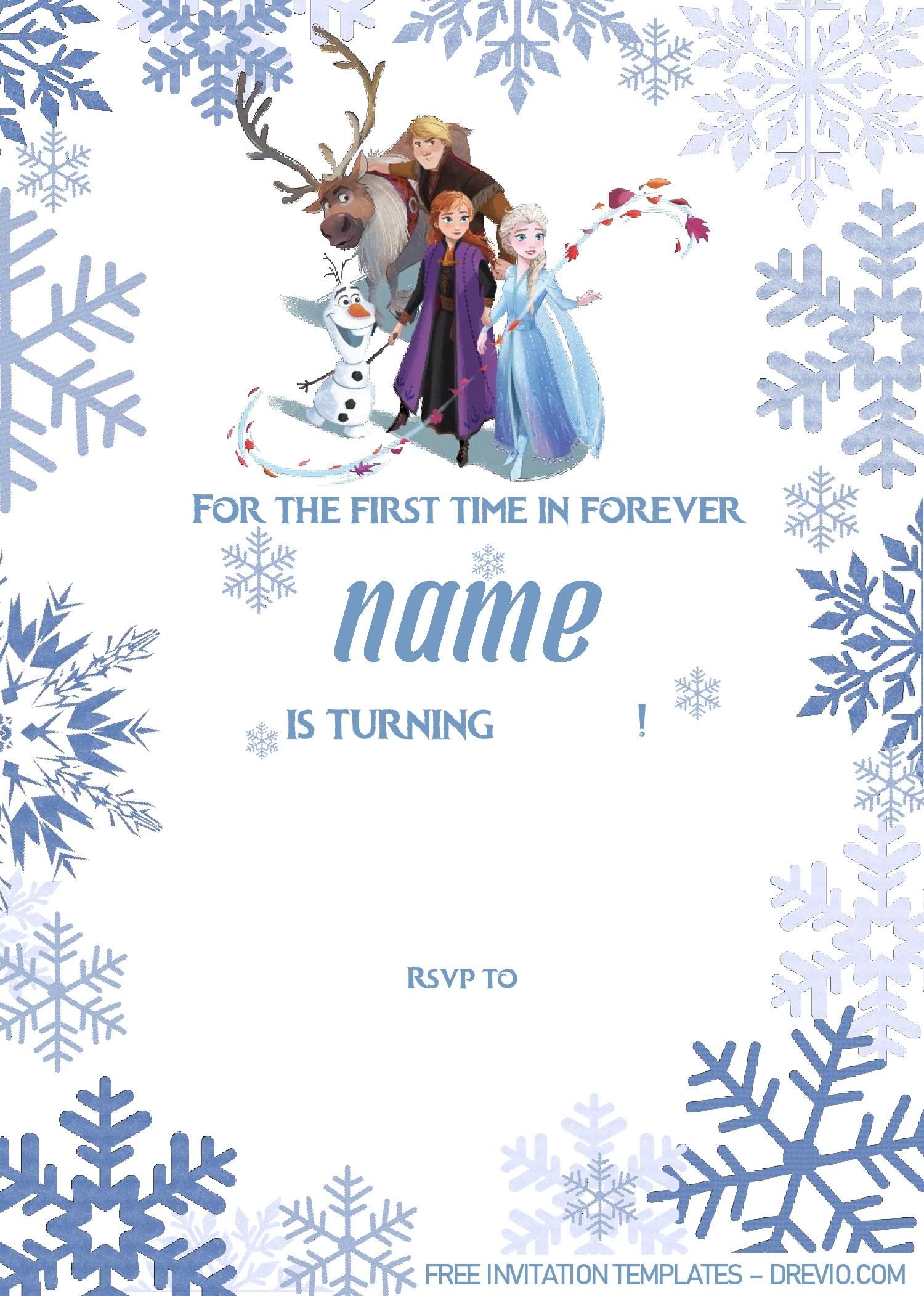background frozen invitation template