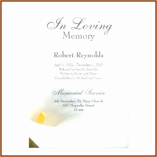 blank funeral invitation template