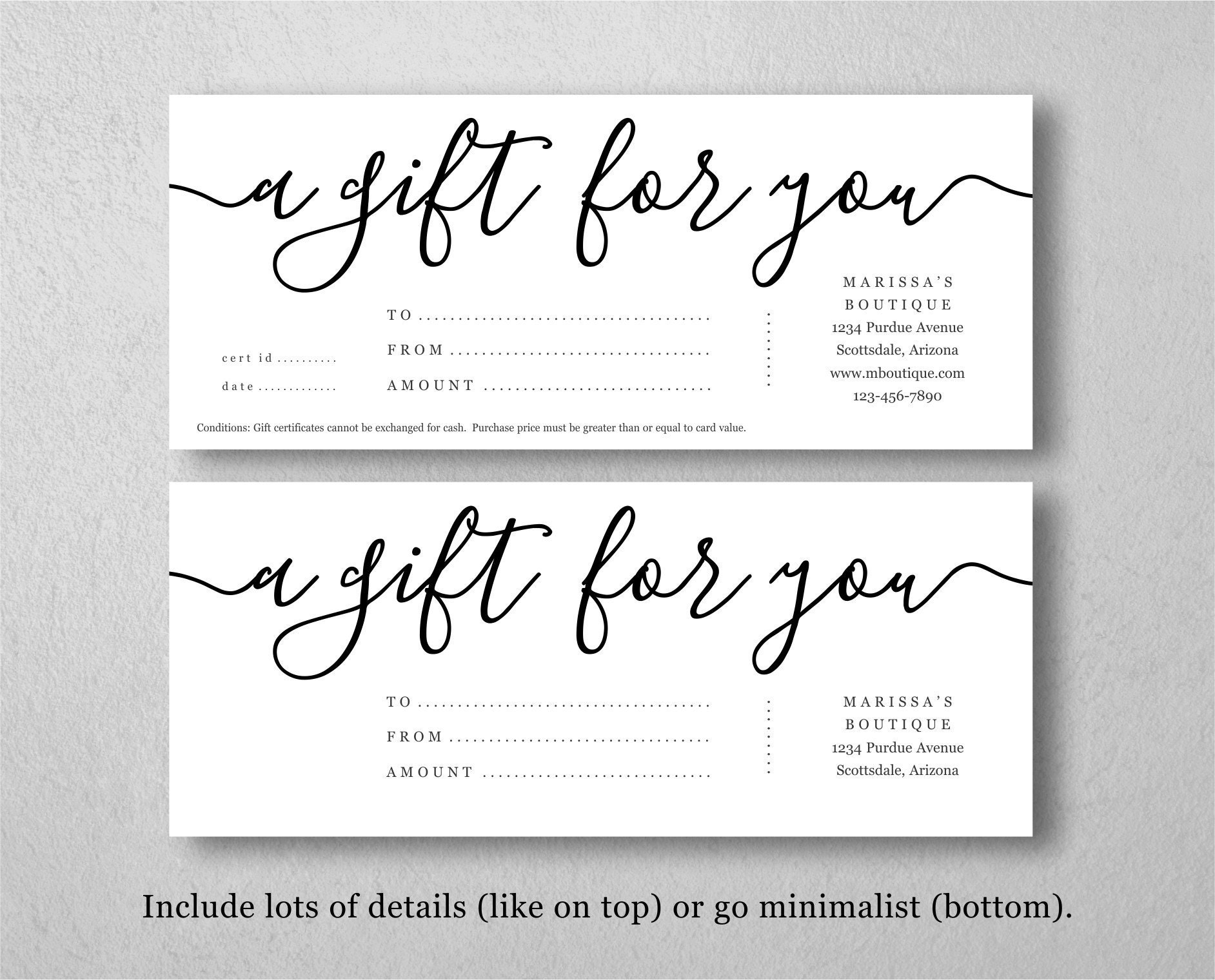 printable blank gift card template