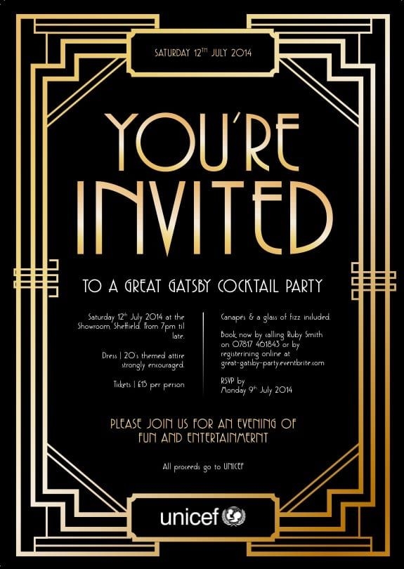blank gatsby invitation template