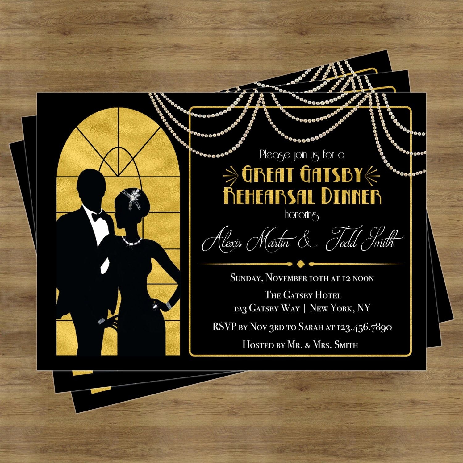 Blank Great Gatsby Invitation Template