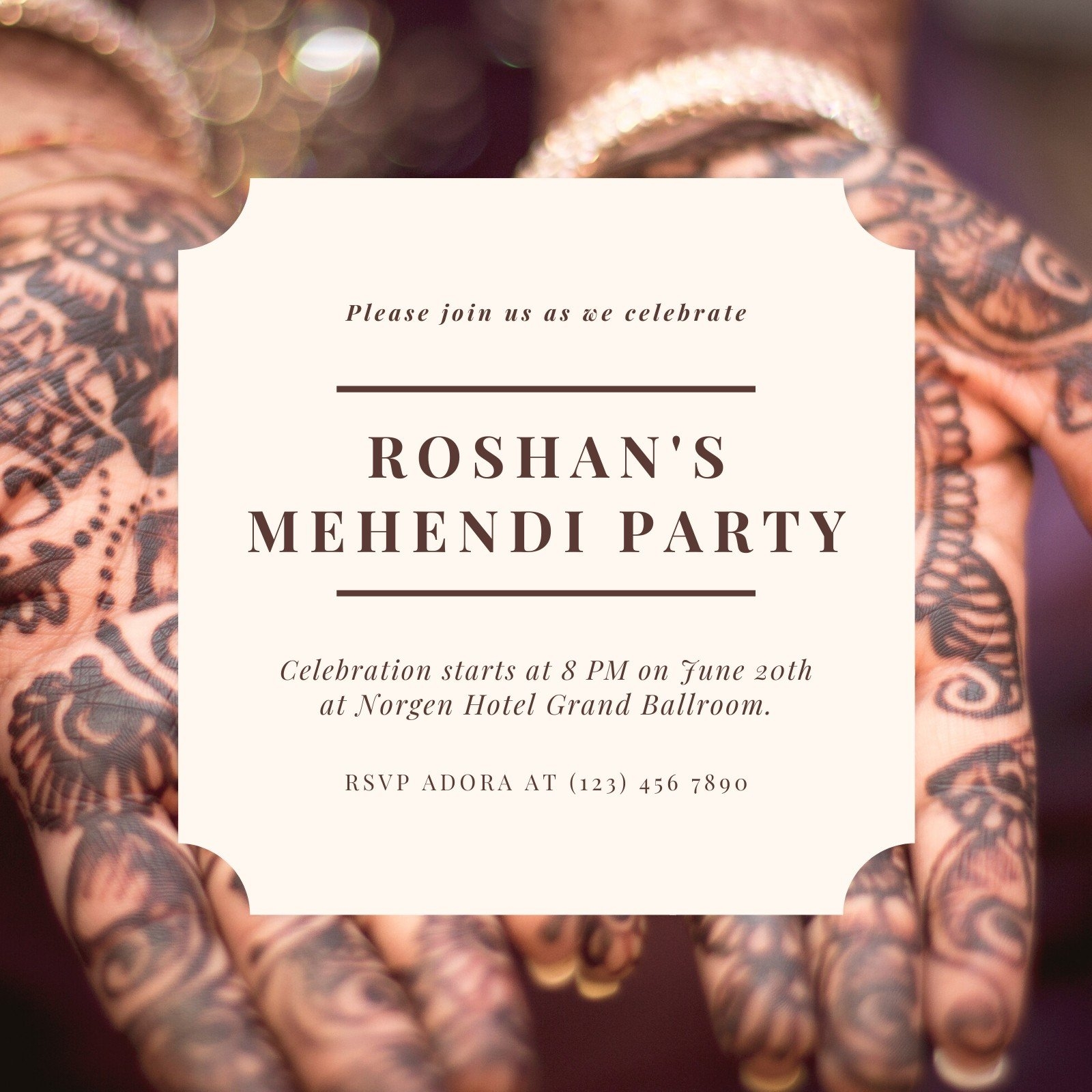 Blank Invitation Mehndi Blank Mehndi Invitation Card Vrogue co