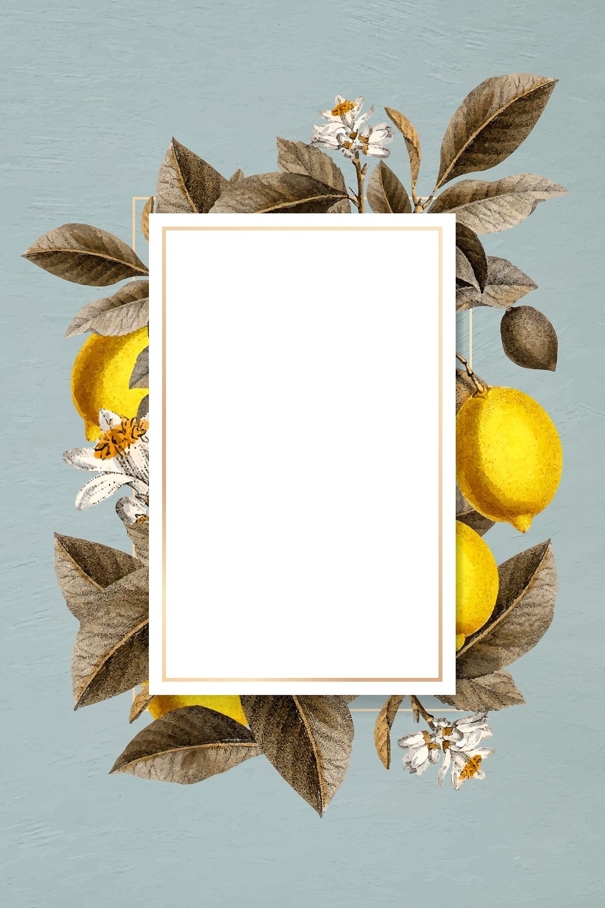 Blank Lemon Invitation Template