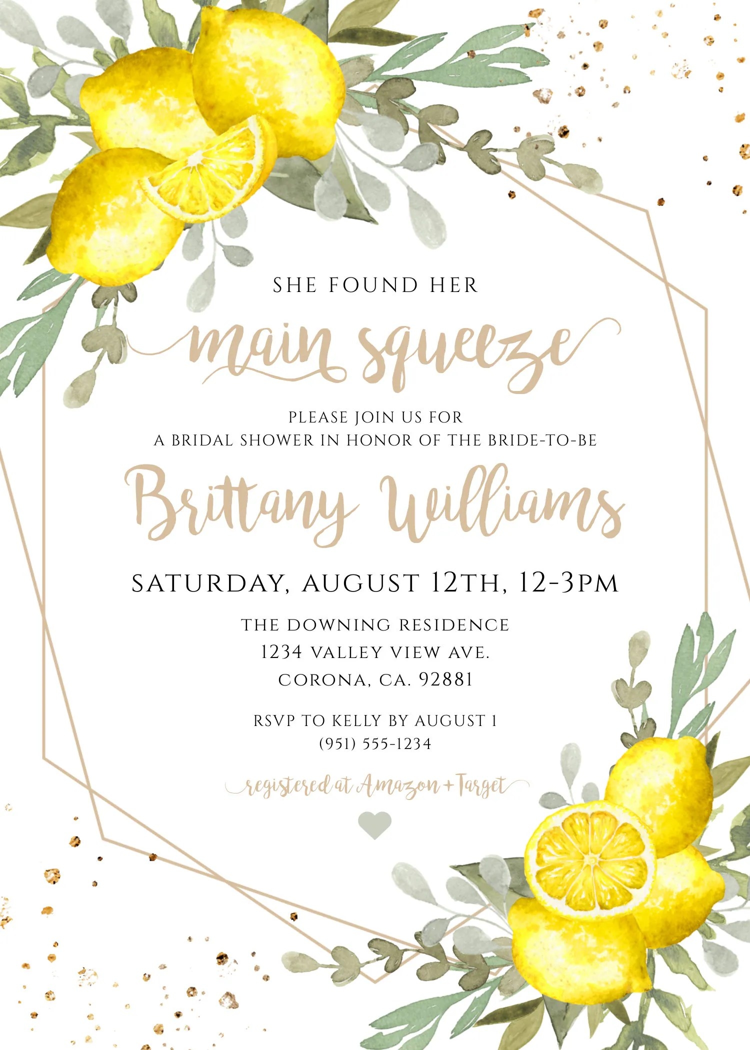 blank lemon invitation template