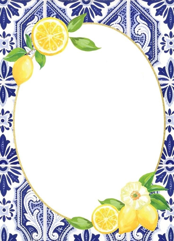 Blank Lemon Invitation Template