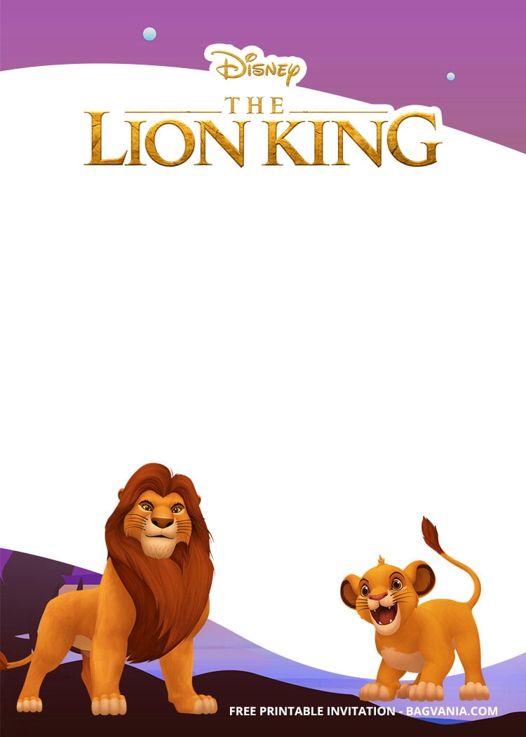 blank lion king invitation template free