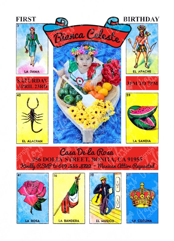 Blank Loteria Invitation Template Free
