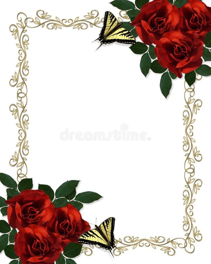 Blank Red Rose Invitation Template Dev onallcylinders