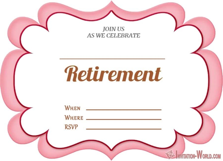 Blank Retirement Invitation Invitation World