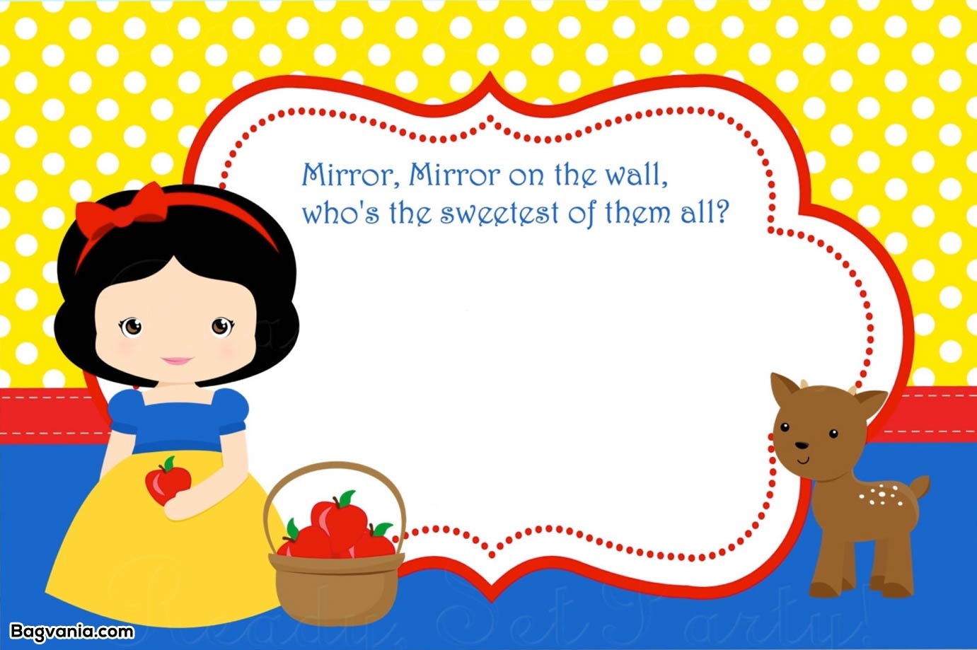Blank Snow White Invitation Template Printable Word Searches