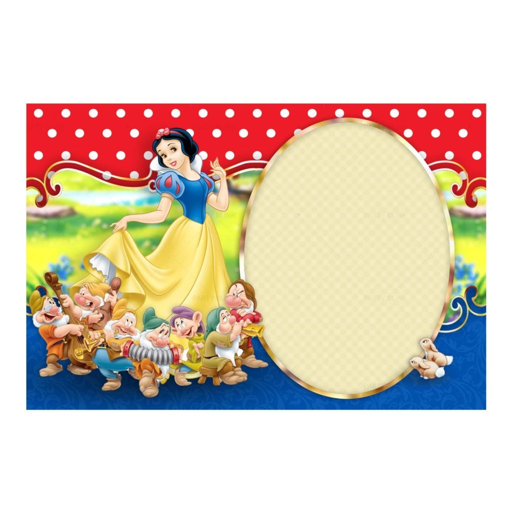 Blank Snow White Invitation Template