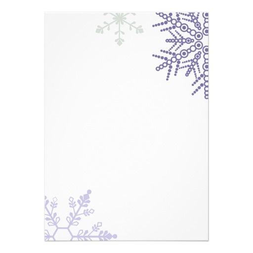 blank snowflake invitation template