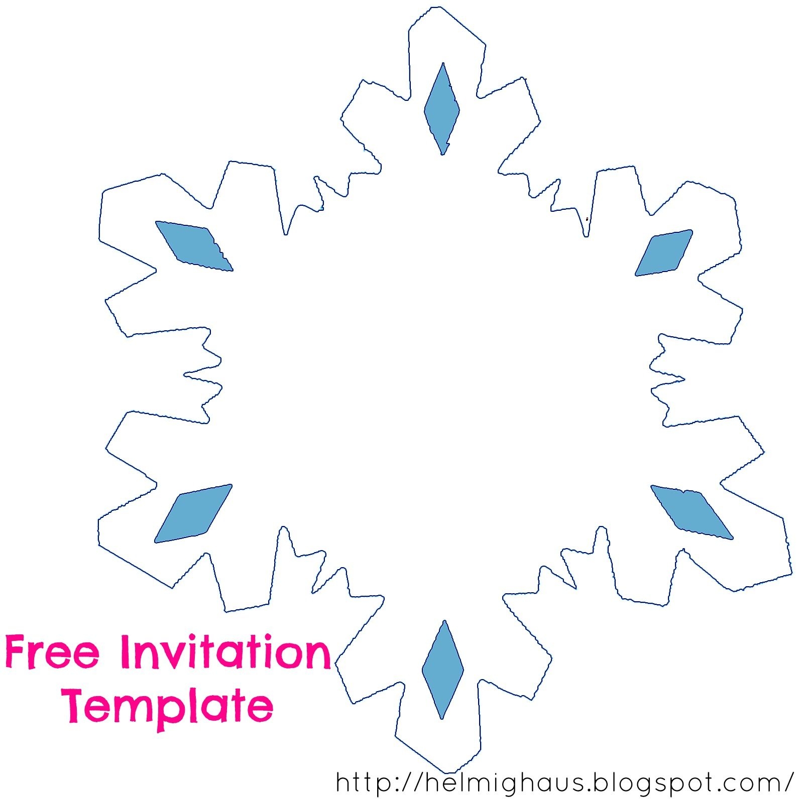 Blank Snowflake Invitation Template Printable Word Searches