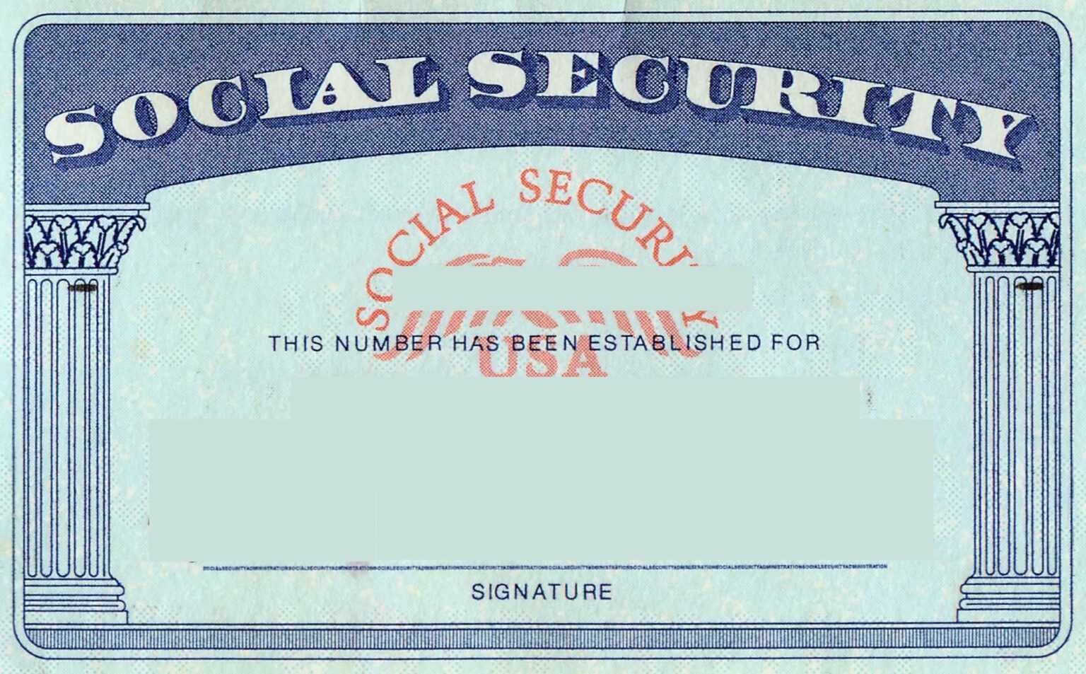 Blank Social Security Card Template Social Security Card Within 