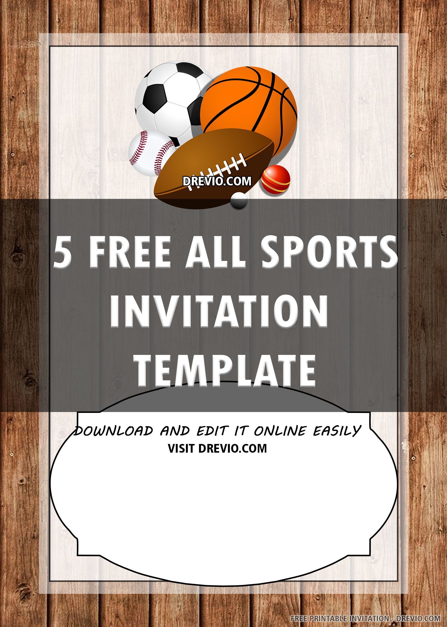 blank sports invitation template