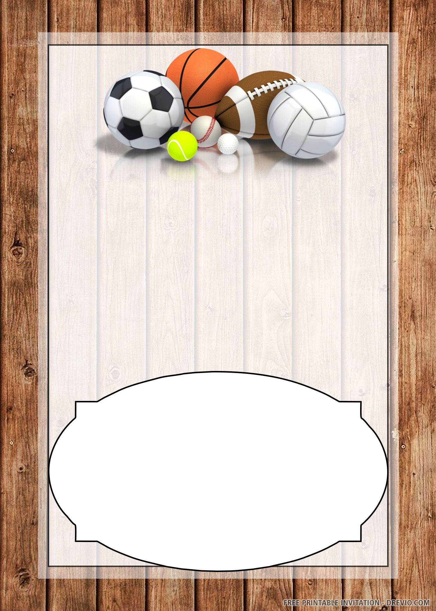 Blank Sports Invitation Template Printable Word Searches