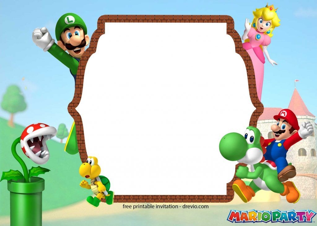 blank super mario invitations template free