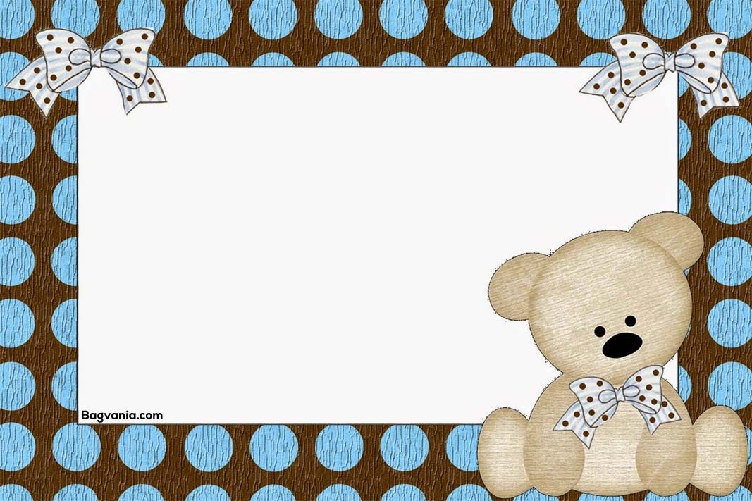 blank teddy bear invitation template free