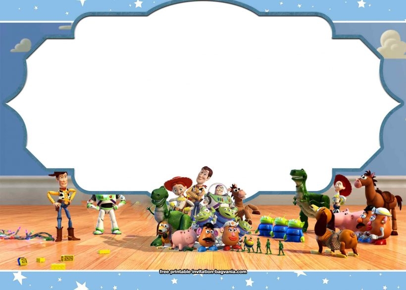 blank toy story invitation template