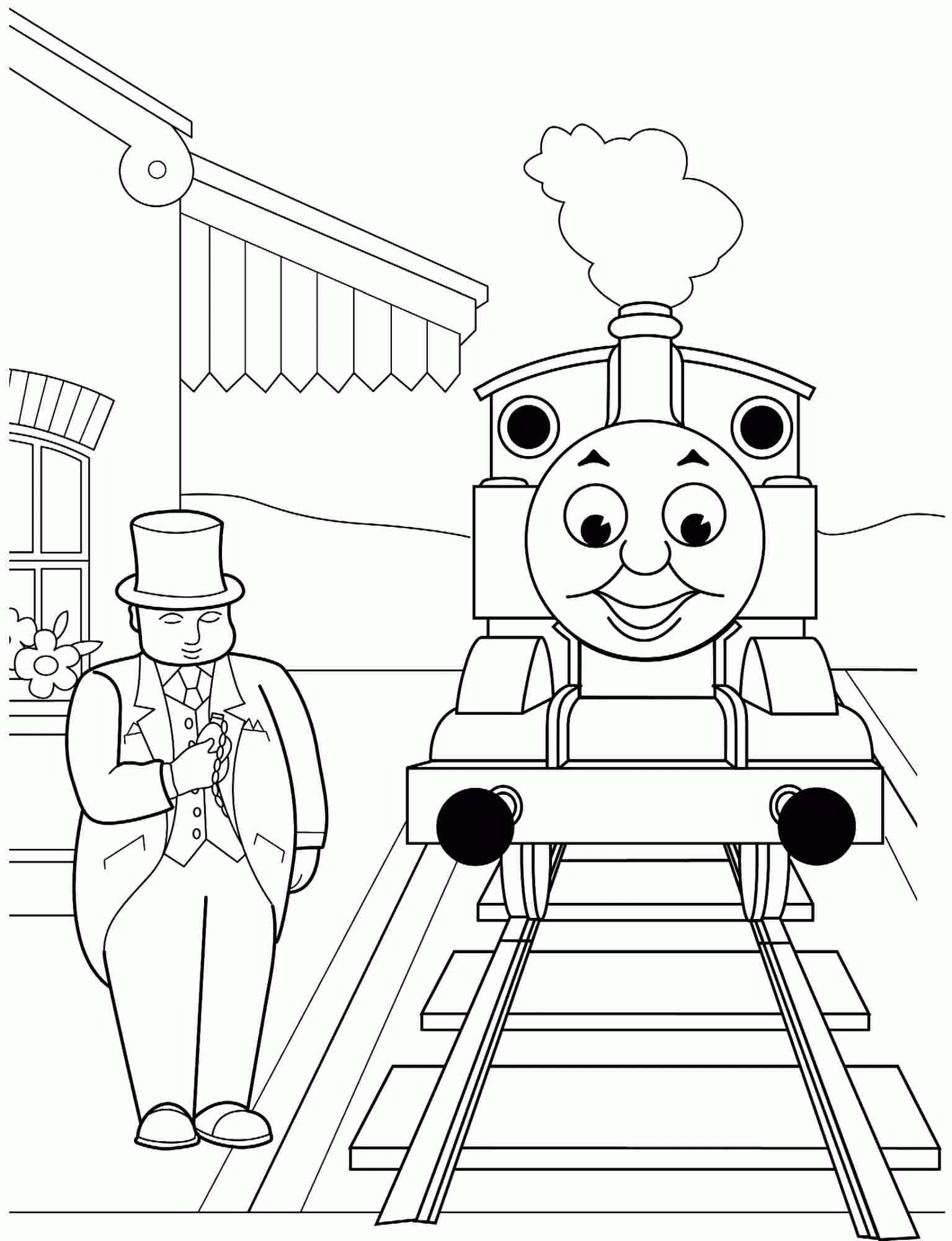 Coloring Book Pages Of Trains