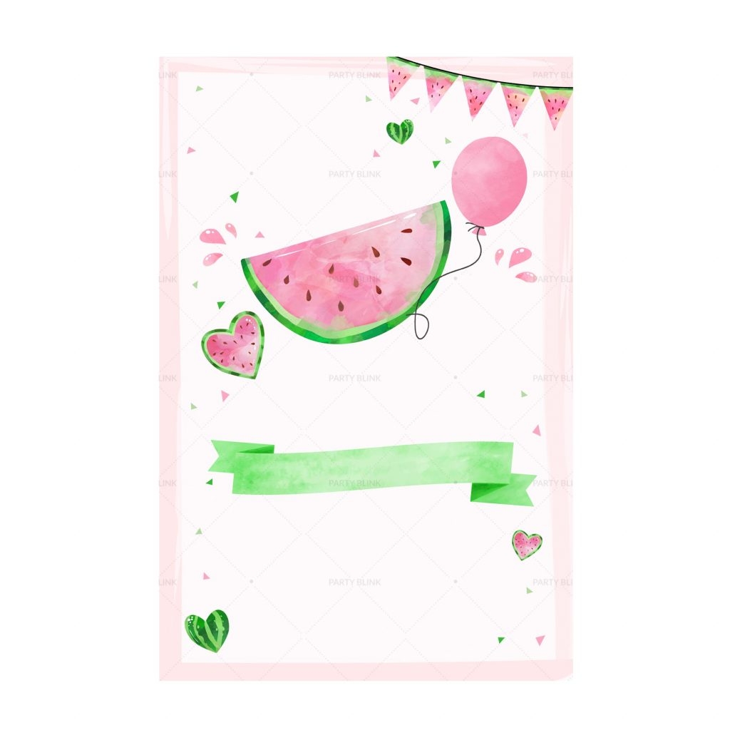 Blank Watermelon Invitation Template Free