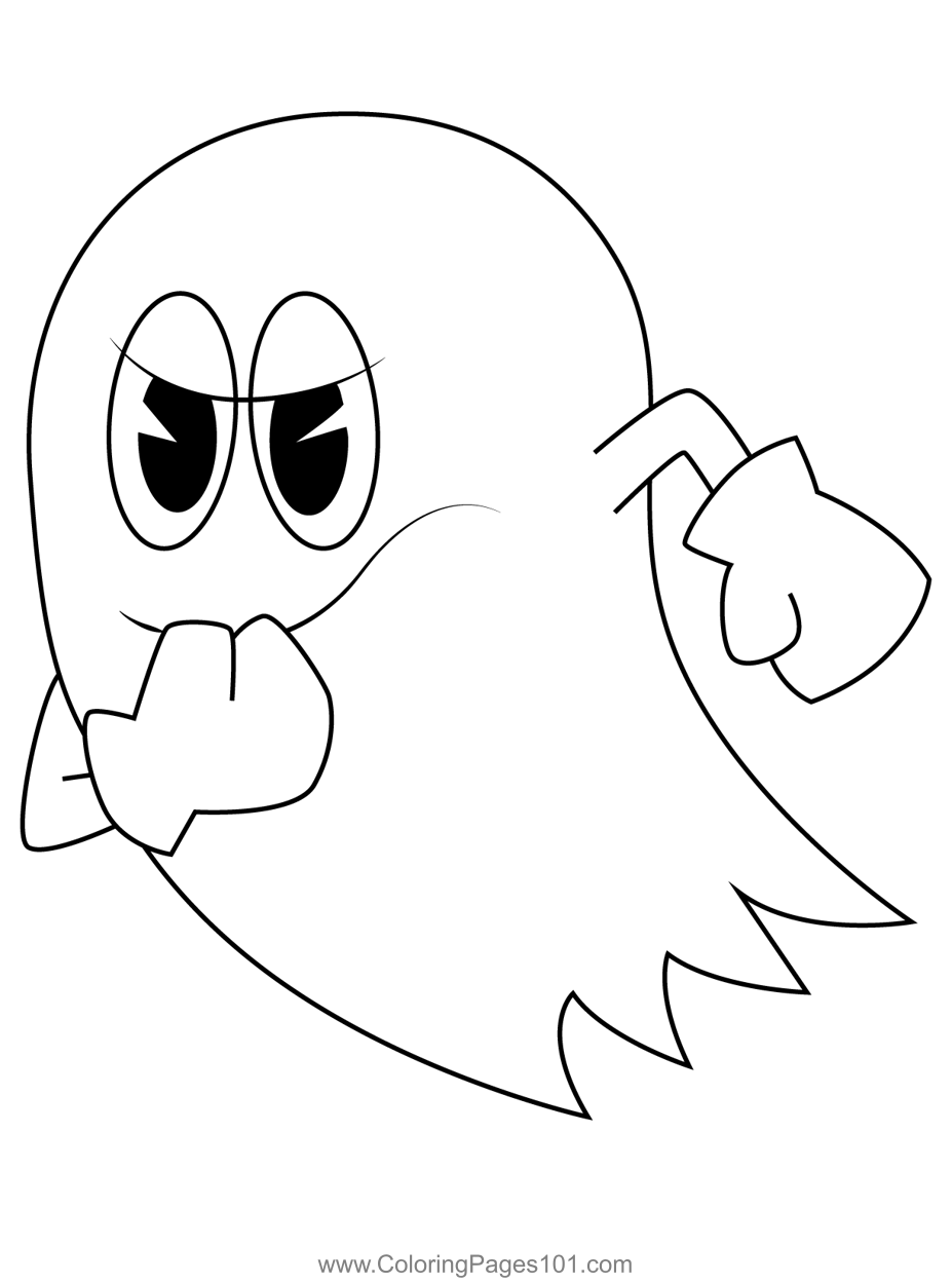 Blinky Pac Man Coloring Page For Kids Free Pac Man Printable Coloring 