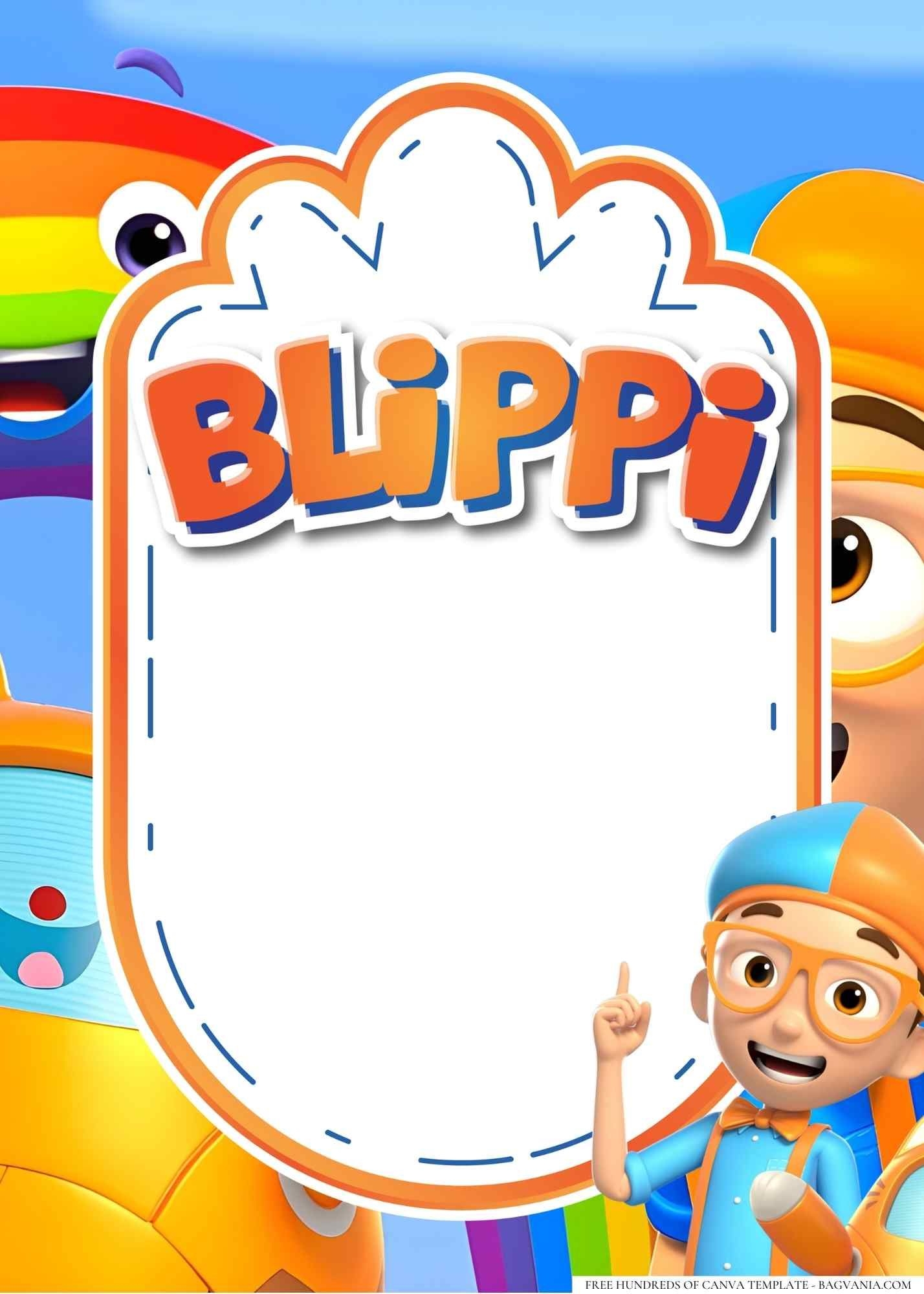 Blippi Birthday Invitation Template Jamakodesigns Blippi Birthday 