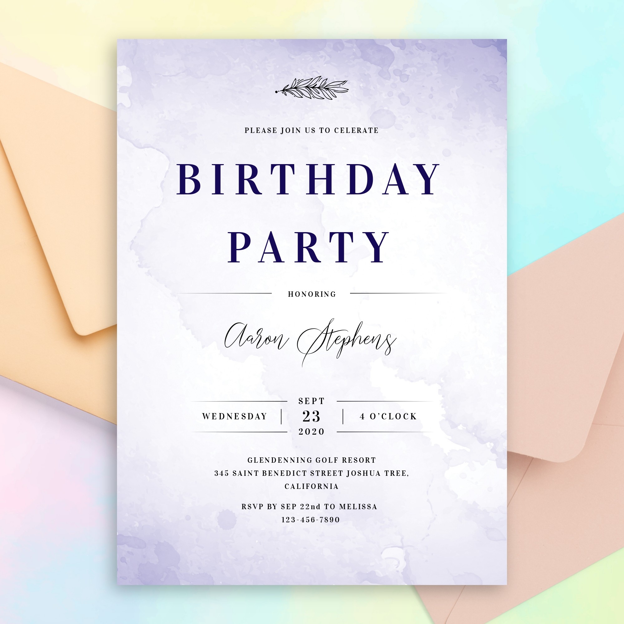 blue birthday invitation templates free