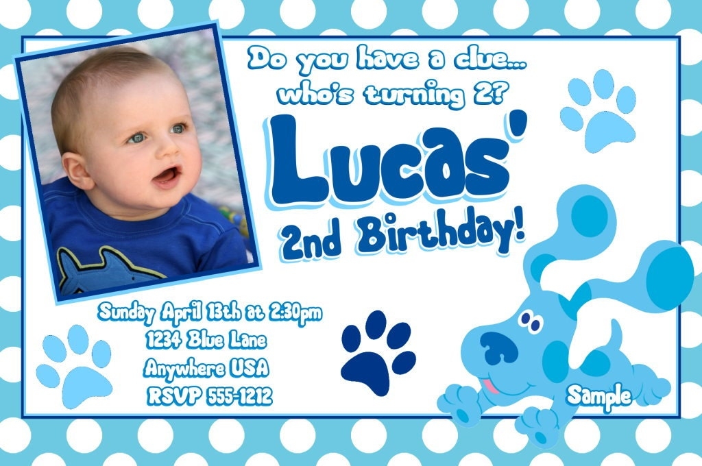 Blues Clues Birthday Invitation Template Free