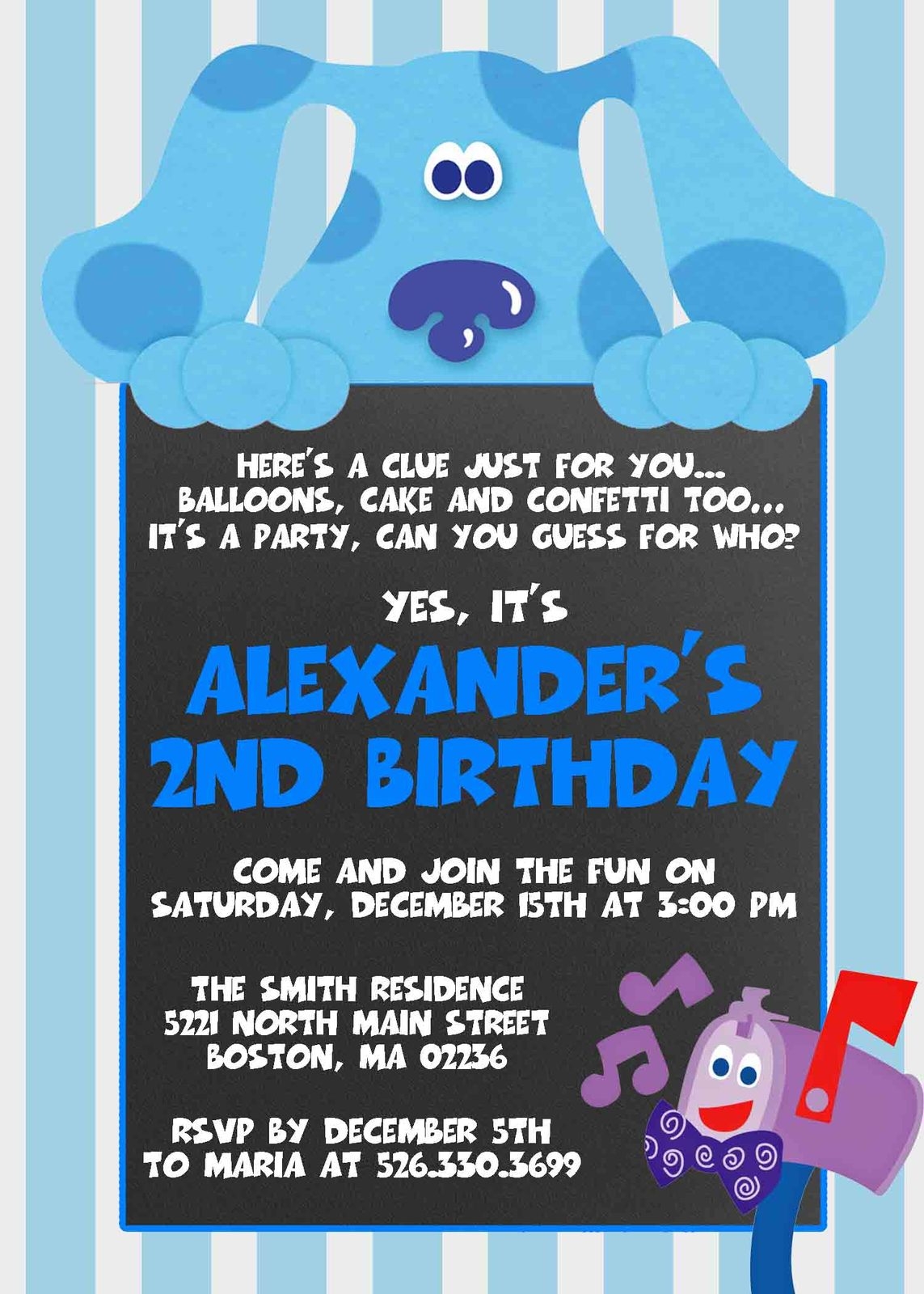 blues clues birthday invitation template free