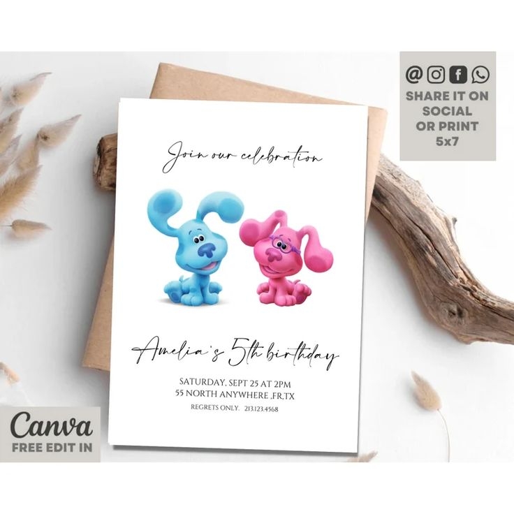 Blues Clues Invitation Blues Clues Birthday Invitation Blues Clues 