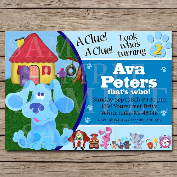 blue's clues invitation template