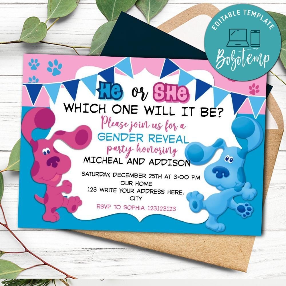 blues clues invitation template free