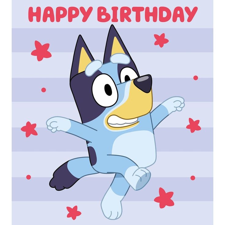 Bluey 39 Happy Birthday 39 Card Happy Birthday Cards Printable 2nd 