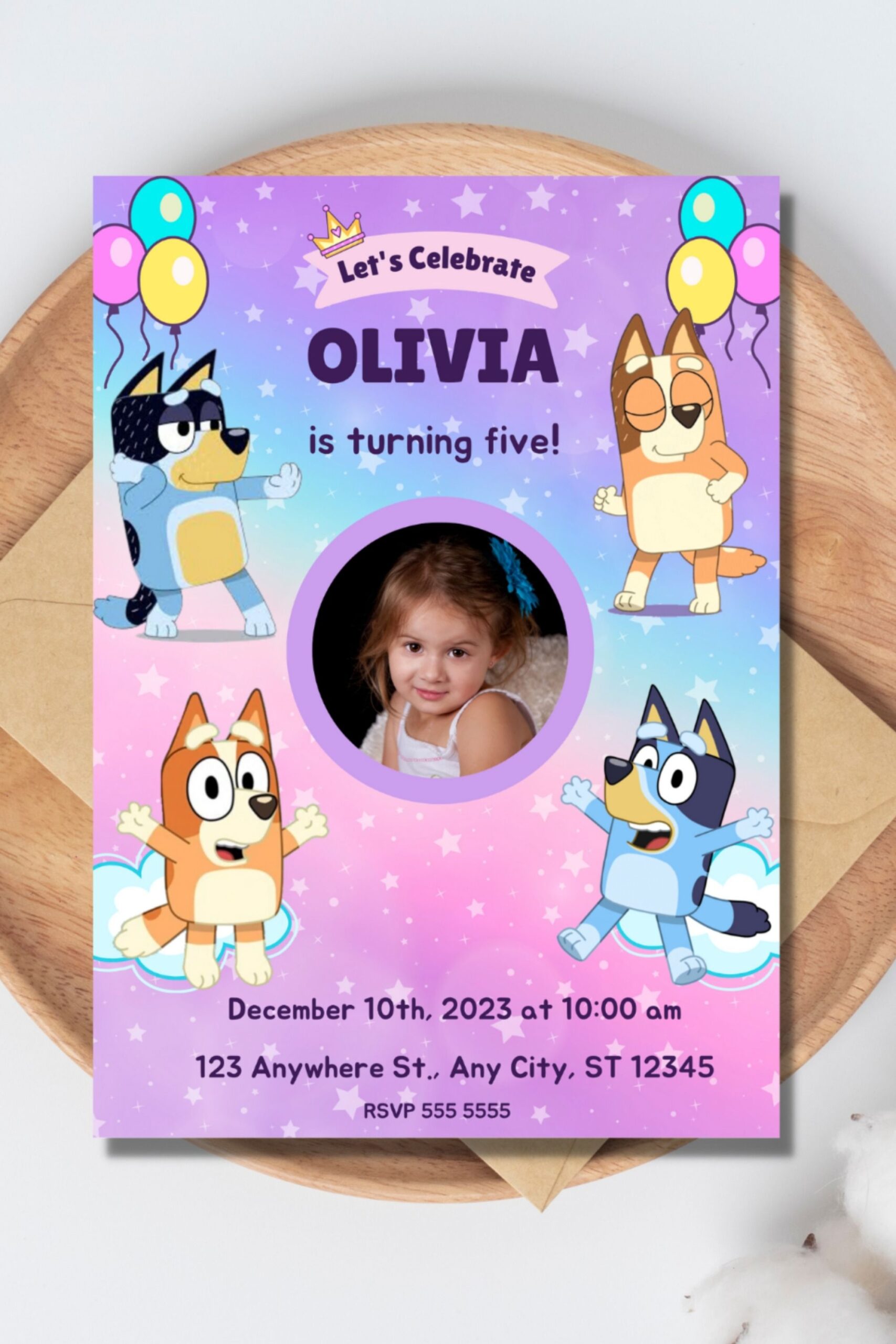Bluey Birthday Invitation Invite Template Bluey And Bingo Birthday 