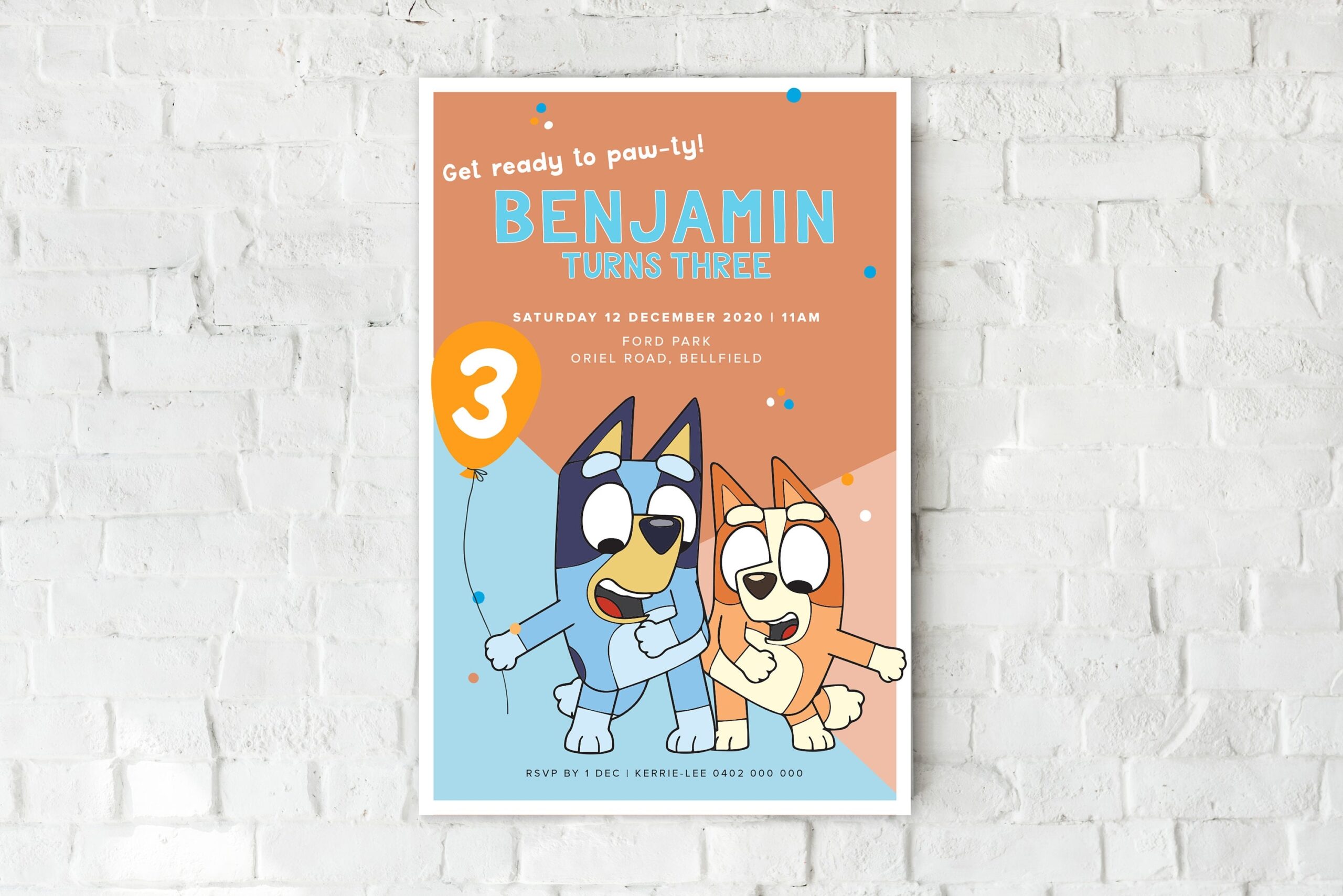 bluey birthday invite template free
