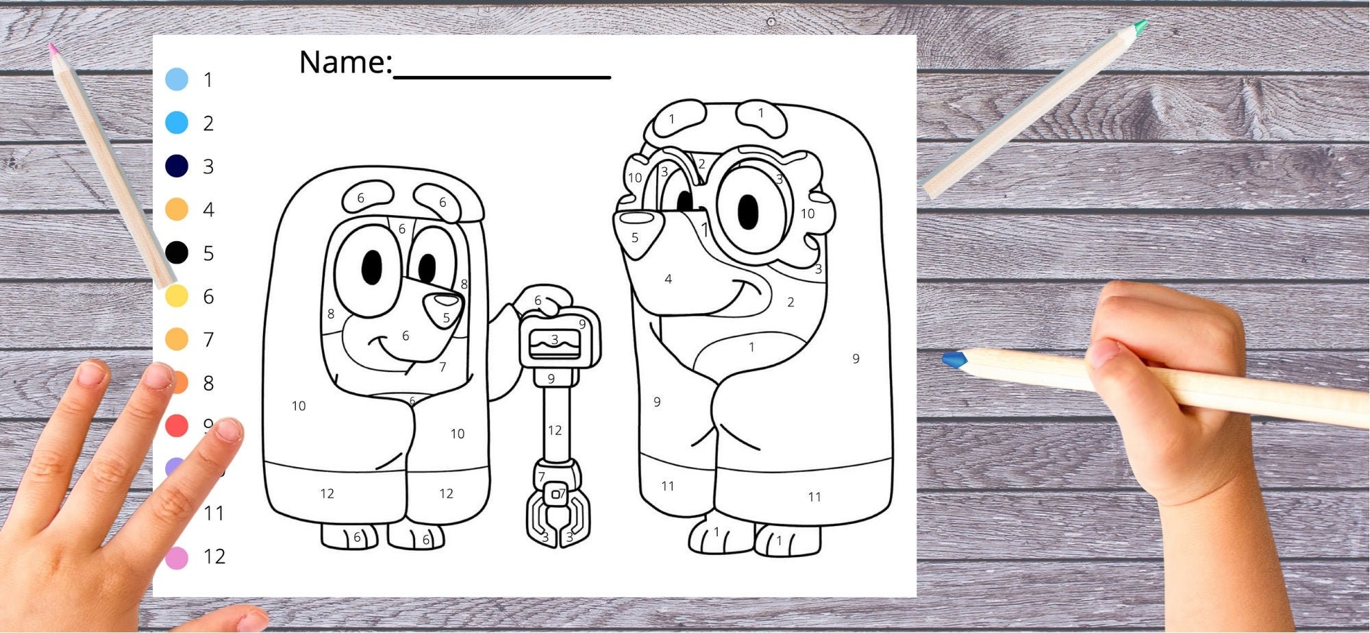 bluey worksheets