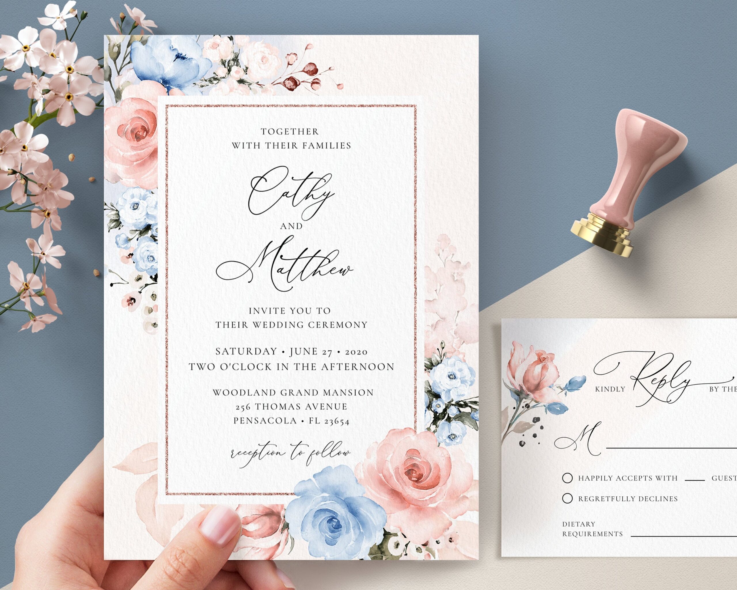 Blush Pink Invitation Template Prntbl concejomunicipaldechinu gov co