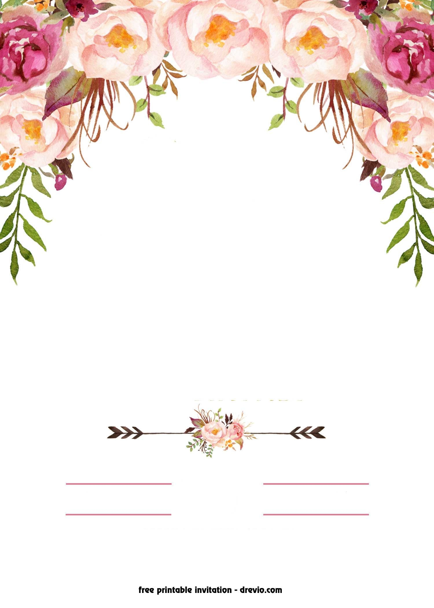Boho Invitation Template Printable Word Searches