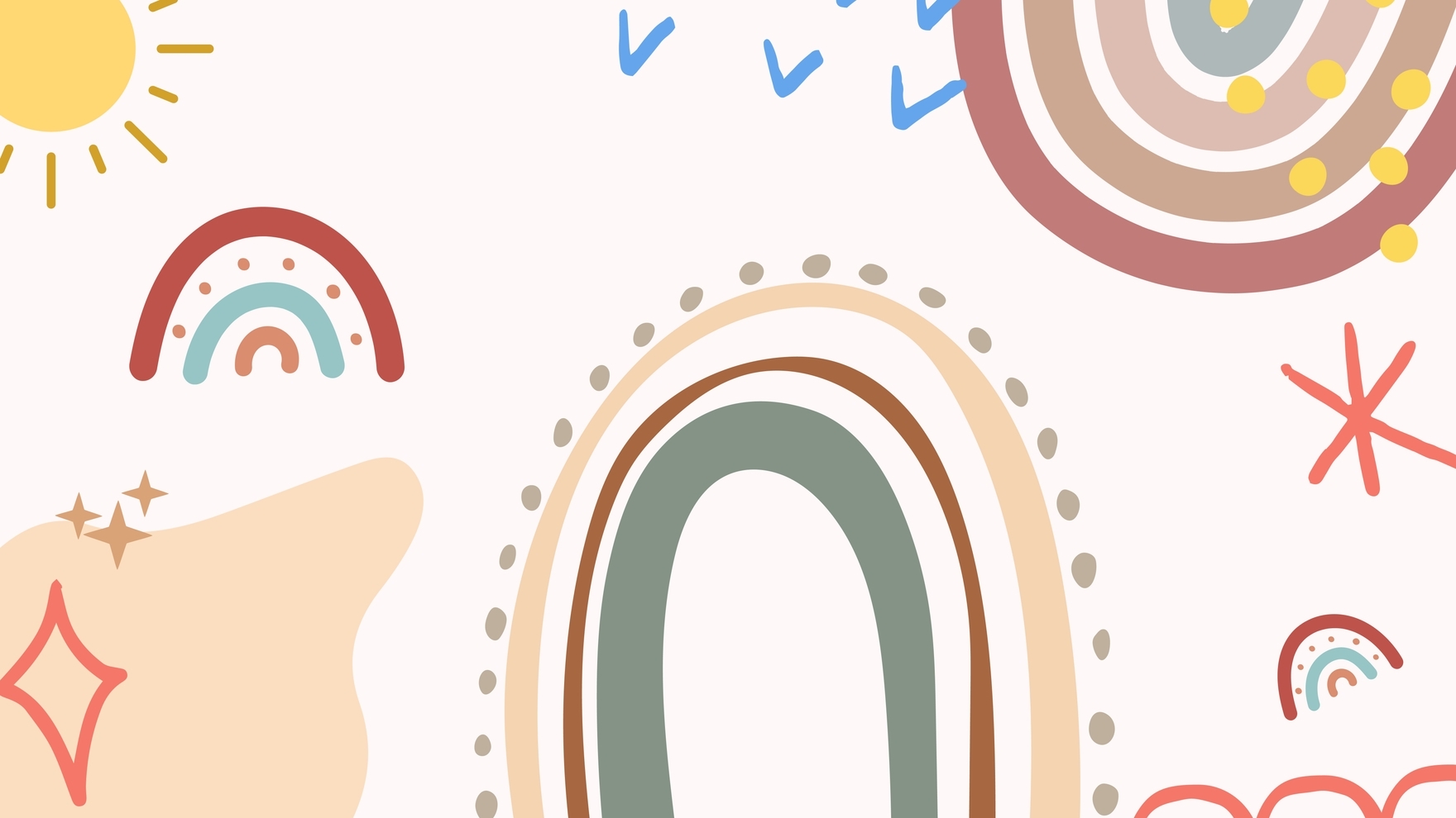 Boho Rainbow Background In Illustrator SVG JPG EPS PNG Download 