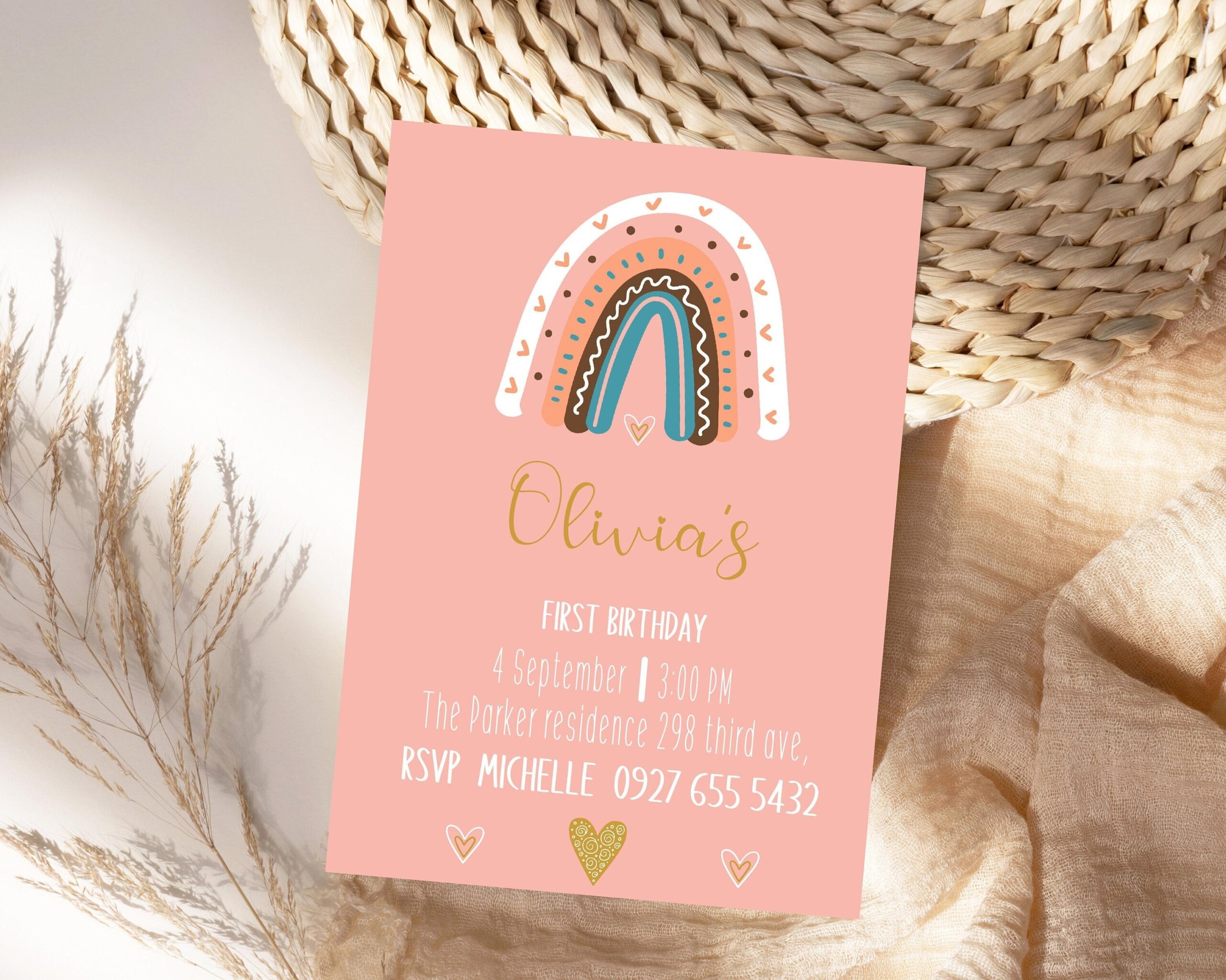 Boho Themed Invitation Template