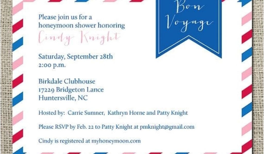 bon voyage invitation templates free
