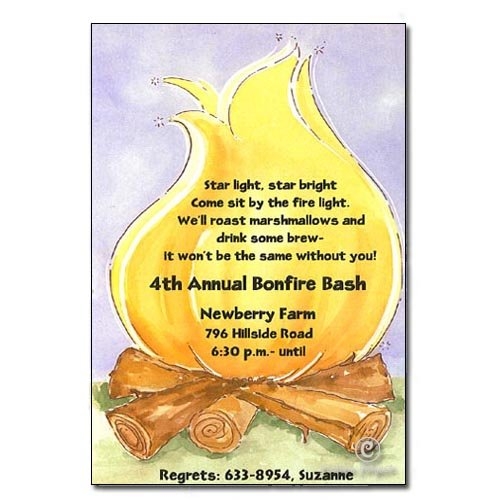 blank bonfire invitation template free