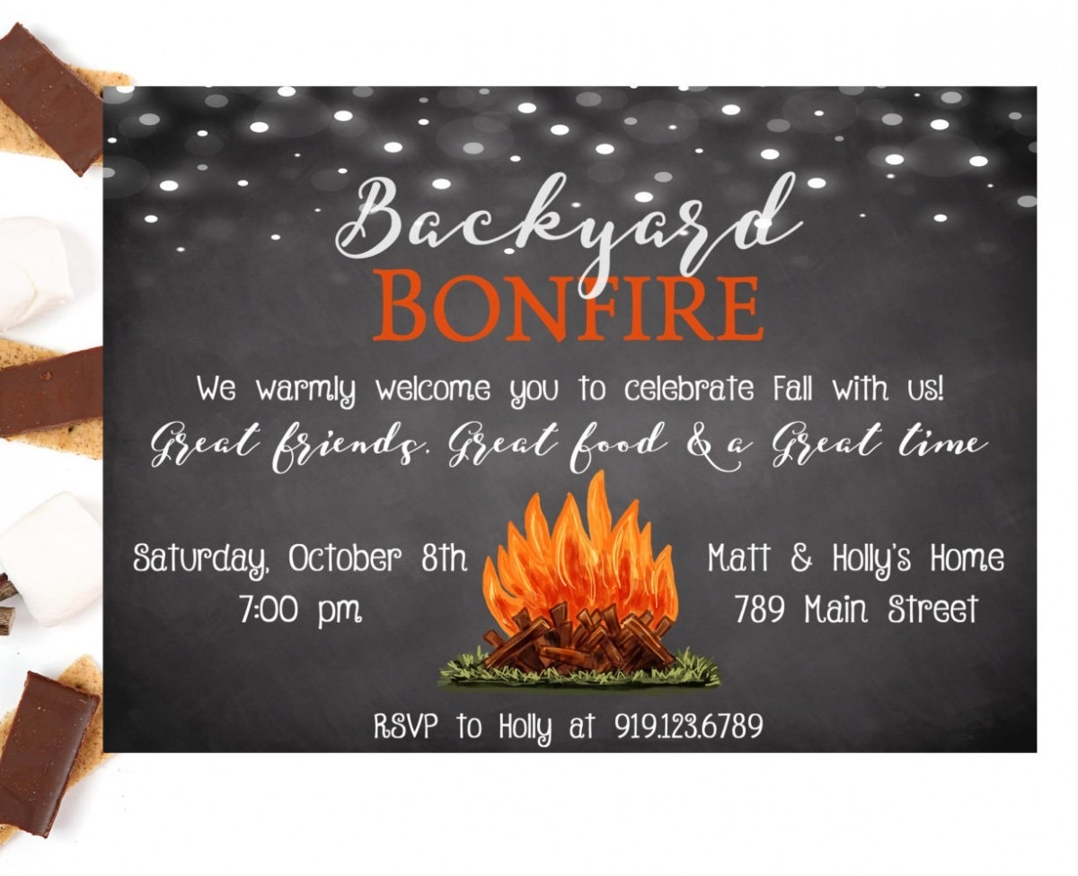 Bonfire Party Invitation