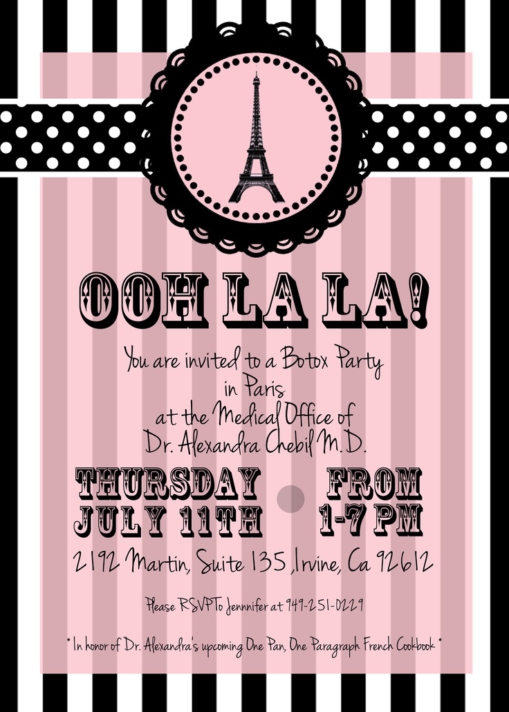 Botox Party Invitation Templates