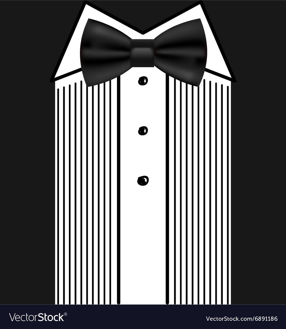 Bow Tie Tuxedo Invitation Design Template Vector Image