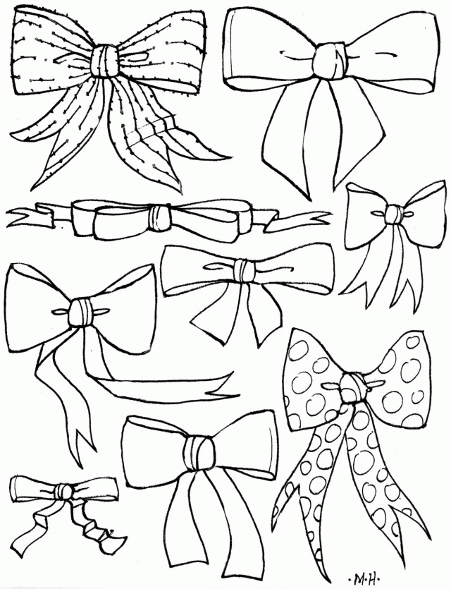 Bows Coloring Pages Coloring Home