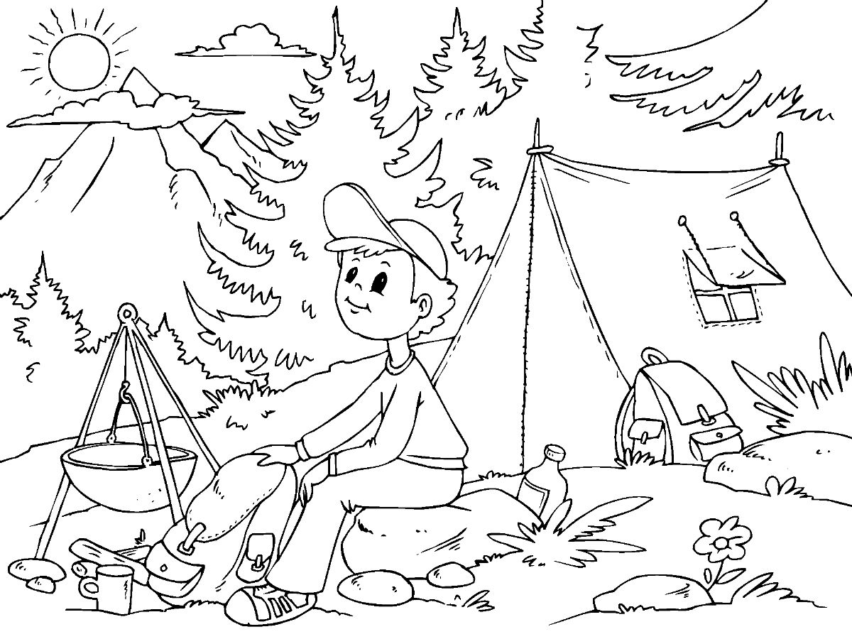 Coloring Pages Camping