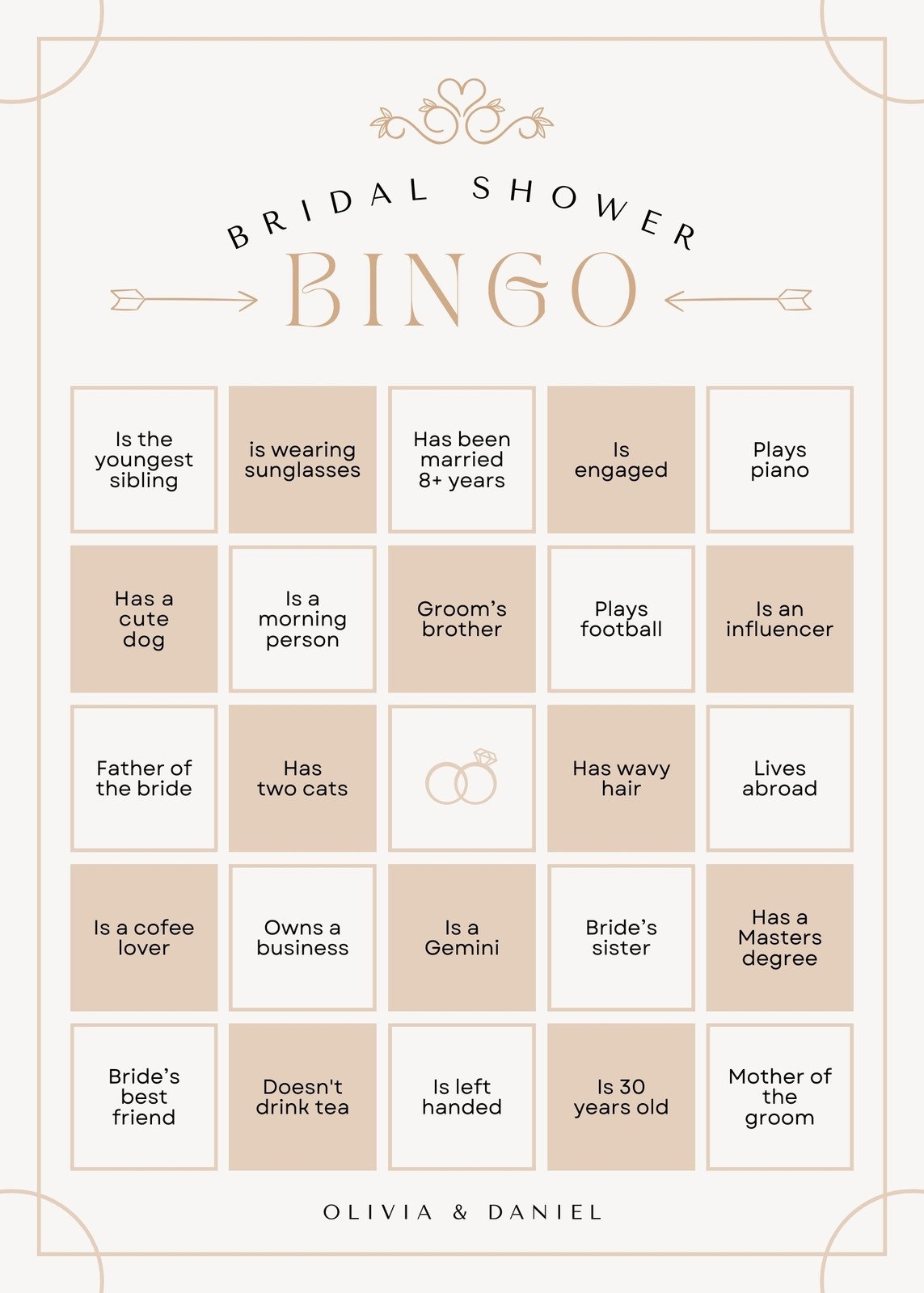 Bridal Bingo Game Bingo Cards Bridal Shower Greenery Bingo Printable 